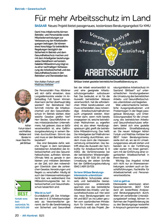 AK-Konkret 5/21: Adrian Fortuin und Matthias Kiefaber - Für mehr Arbeitsschutz im Land 